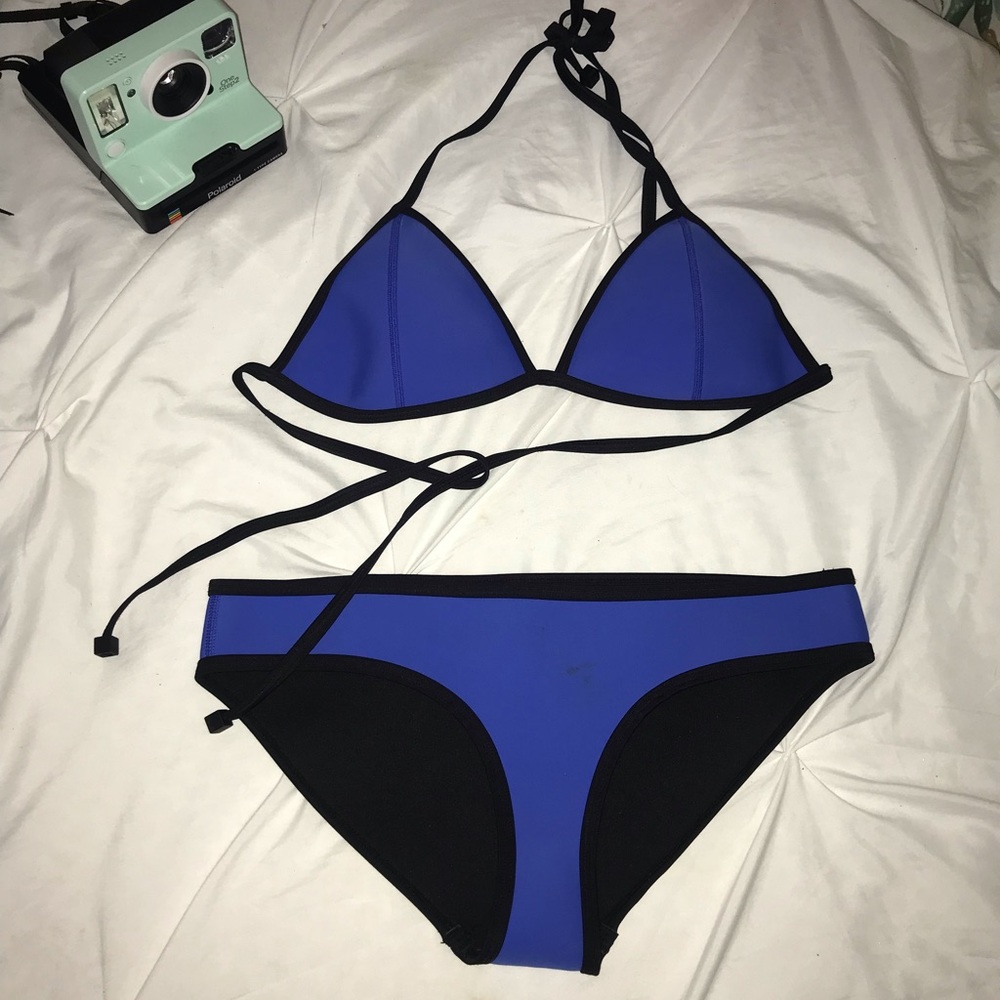 blue triangl chloe swimsuit M/L set